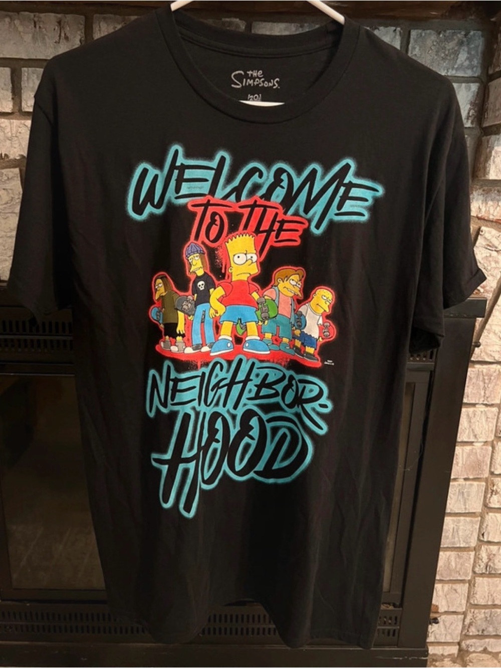 Black 'Welcome to the Neighborhood' Graphic Art Print